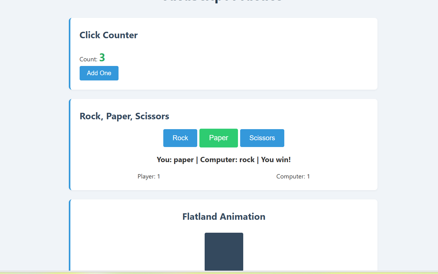 Screenshot of Rock-Paper-Scissors Game